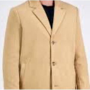 ☠️J.M. Haggar, Mens, top coat, sz XL, button up, pockets,collar, inside pockets